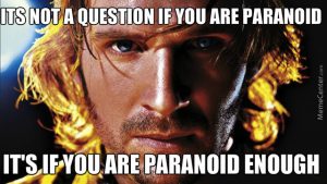 Paranoia Drinking game