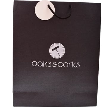 A3 Black bag with white logo- two sides print
