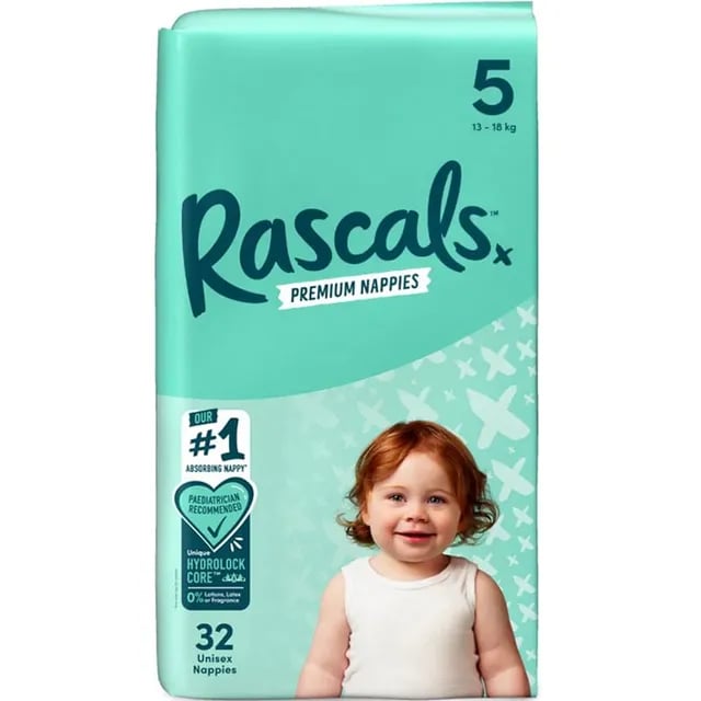 Rascals Nappy Pants size 5(13-18KG)