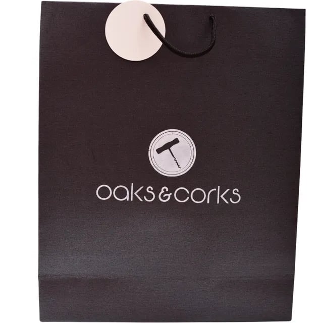 A3 Black bag with white logo- two sides print