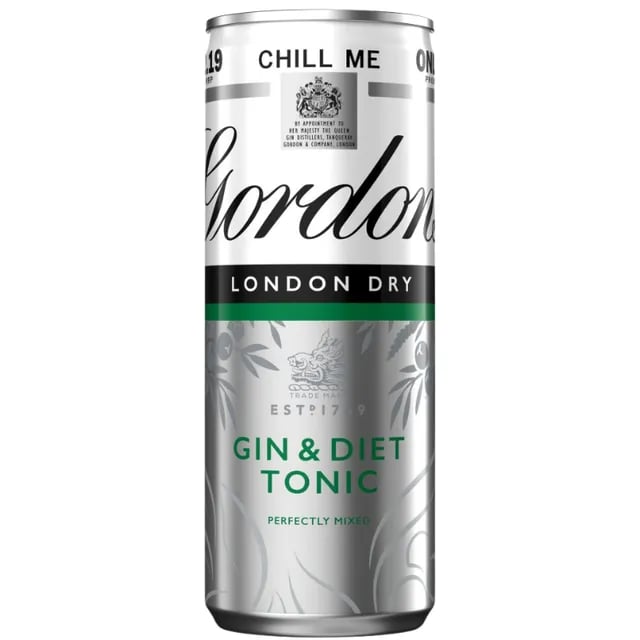 GORDON'S GIN & TONIC DIET CAN 250ml