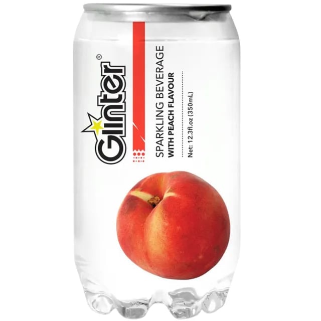 Glinter Sparkling Water Peach Flavor 350ml