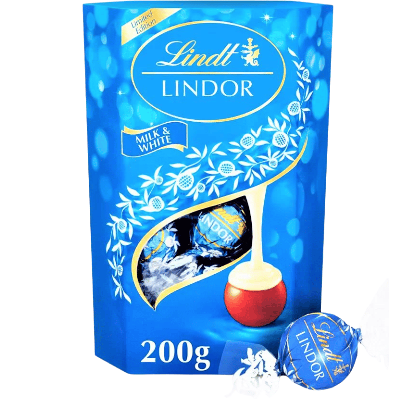 Lindt Lindor Milk & White Truffles 200g