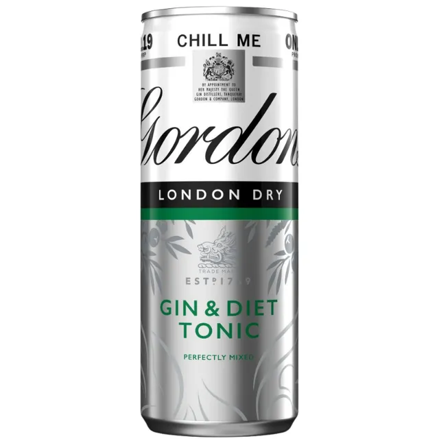 GORDON'S GIN & TONIC DIET CAN 250ml