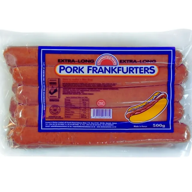 Extra Long Pork Frankfurters (Halal) 500g
